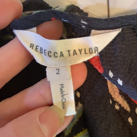 Rebecca Taylor Tulip Silk Blouse Sz. 2 - Picture 7 of 9